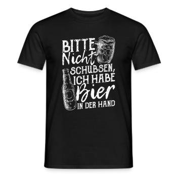 Bière Boire de la bière Pub amusant Alcool Fête Bière Houblon - T-shirt homme - noir - Devant - AI Model Male 178 light (178cm)