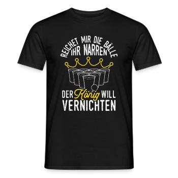 Hand me the balls, you fools, beer, fun, beer pong - Men's T-Shirt - black - Front - AI Model Male 178 light (178cm)