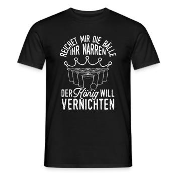 Hands me the balls, you fools, drink, party, beer - Men's T-Shirt - black - Front - AI Model Male 178 light (178cm)