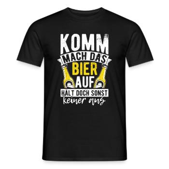 Bière Boire Bière S’amuser Pub Houblon Boire Boire - T-shirt homme - noir - Devant - AI Model Male 178 light (178cm)