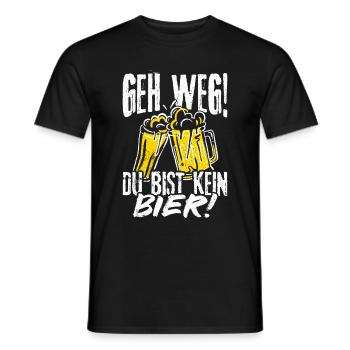 Go away you're not a beer pub hops booze tri - Men's T-Shirt - black - Front - AI Model Male 178 light (178cm)