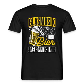 Blasmusik Und Bier Das Gönn Ich Mir Sauftour Biert - Männer T-Shirt - Schwarz - Vorne - AI Model Male 178 light (178cm)