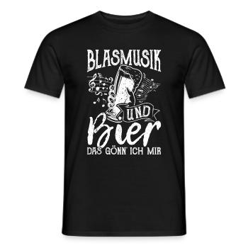 Blasmusik Und Bier Das Gönn Ich Mir Sauftour Biert - Männer T-Shirt - Schwarz - Vorne - AI Model Male 178 light (178cm)