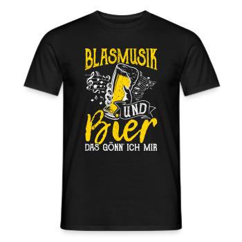 Blasmusik Und Bier Das Gönn Ich Mir Party Bier Mus - Männer T-Shirt - Schwarz - Vorne - AI Model Male 178 light (178cm)