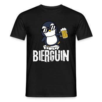 Bierguin Penguin Bier Bierpong Saufen Sauftour Bie - T-shirt homme - noir - Devant - AI Model Male 178 light (178cm)
