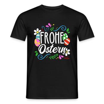 Joyeuses Pâques - T-shirt homme - noir - Devant - AI Model Male 178 light (178cm)