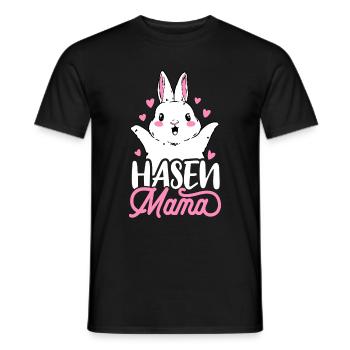 Maman Lapin Cadeau Lapins de Pâques Maman - T-shirt homme - noir - Devant - AI Model Male 178 light (178cm)