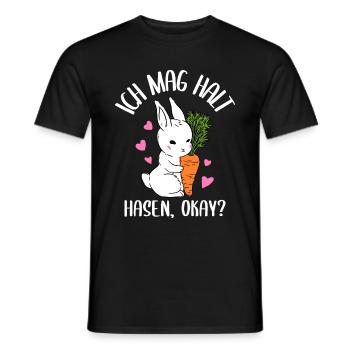 J’aime juste les lapins lapin lapin filles enfants G - T-shirt homme - noir - Devant - AI Model Male 178 light (178cm)