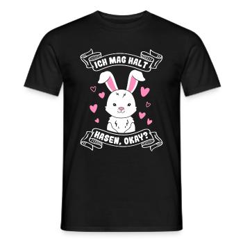 J’aime juste les lapins lapin lapin filles enfants o - T-shirt homme - noir - Devant - AI Model Male 178 light (178cm)