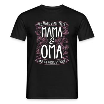 J’ai deux titres Mom & Grandma et je les balance b - T-shirt homme - noir - Devant - AI Model Male 178 light (178cm)