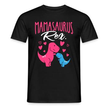 Mamasaurus Rex T-Rex Dino Muttertag Beste Mama Mam - Männer T-Shirt - Schwarz - Vorne - AI Model Male 178 light (178cm)