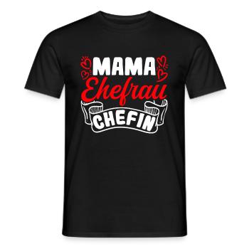 Mama Ehefrau Chefin Muttertag Beste Mama Wife Fami - Männer T-Shirt - Schwarz - Vorne - AI Model Male 178 light (178cm)