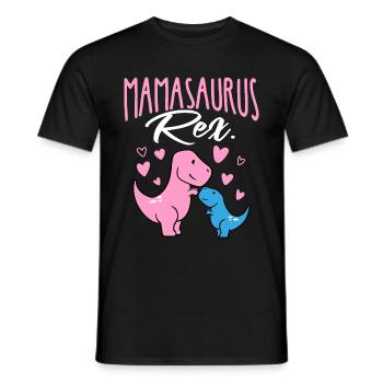 Mamasaurus Rex T-Rex Dino Muttertag Beste Mama Mam - Männer T-Shirt - Schwarz - Vorne - AI Model Male 178 light (178cm)