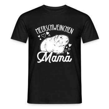 Meerschweinchen Mama Haustier Muttertag Mama Famil - Männer T-Shirt - Schwarz - Vorne - AI Model Male 178 light (178cm)