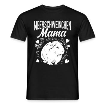 Meerschweinchen Mama Haustier Muttertag Mama Mami - Männer T-Shirt - Schwarz - Vorne - AI Model Male 178 light (178cm)