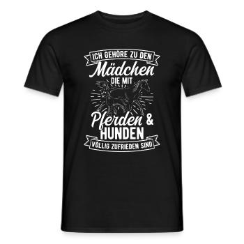 Chevaux Chien Chien Propriétaire Cavalier Chevaux Dogf - T-shirt homme - noir - Devant - AI Model Male 178 light (178cm)