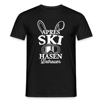 APRÉS SKI Hasen Betruer Ski Fahren Ski Fahrer Part - Männer T-Shirt - Schwarz - Vorne - AI Model Male 178 light (178cm)