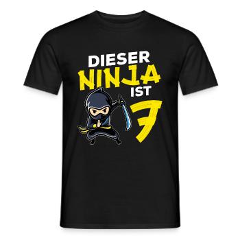 Dieser Ninja Ist 7 Geburtstag Geschenk Party Japan - Männer T-Shirt - Schwarz - Vorne - AI Model Male 178 light (178cm)