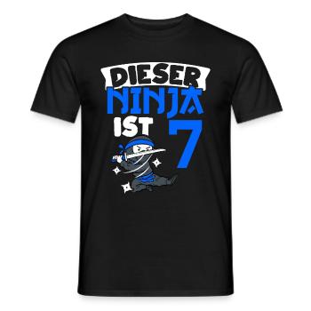 Cette ceinture ninja 7 ans de ninja Ninja L - T-shirt homme - noir - Devant - AI Model Male 178 light (178cm)