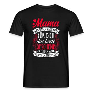 Muttertag Beste Mama Ehefrau Familienliebe Lieblin - Männer T-Shirt - Schwarz - Vorne - AI Model Male 178 light (178cm)