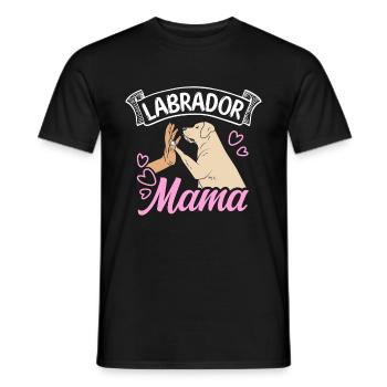 Labrador Maman chien Chien Maman Aller Se promener Favori - T-shirt homme - noir - Devant - AI Model Male 178 light (178cm)