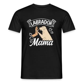 Labrador Mom Dog Dog Mom Walk Labrador - Men's T-Shirt - black - Front - AI Model Male 178 light (178cm)