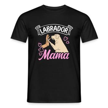 Labrador Maman chien Chien Maman Aller Se promener Favori - T-shirt homme - noir - Devant - AI Model Male 178 light (178cm)