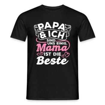 Muttertag Beste Mama Ehefrau Familienliebe Lieblin - Männer T-Shirt - Schwarz - Vorne - AI Model Male 178 light (178cm)