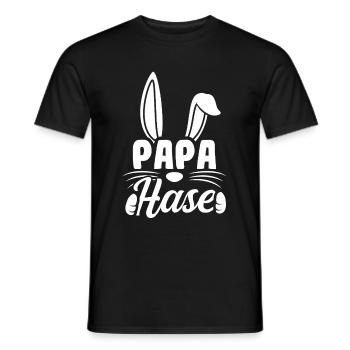 Cadeau de papa lapin Pâques Fête des pères Papa lapin - T-shirt homme - noir - Devant - AI Model Male 178 light (178cm)