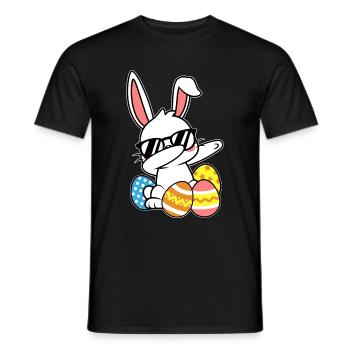 Dabbing Osterhase Ostern - Männer T-Shirt - Schwarz - Vorne - AI Model Male 178 light (178cm)