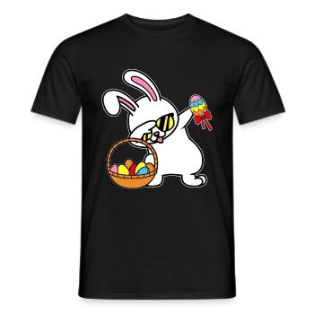 Dabbing Lapin de Pâques Lapin de Pâques - T-shirt homme - noir - Devant - AI Model Male 178 light (178cm)