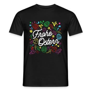Happy Easter Gift Easter Saying Easter - Men's T-Shirt - black - Front - AI Model Male 178 light (178cm)