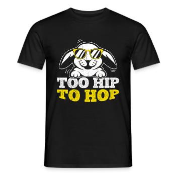 Trop branché pour hop pour un motif d’amant de lapin - T-shirt homme - noir - Devant - AI Model Male 178 light (178cm)