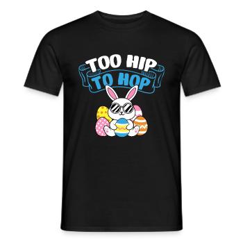 Trop branché pour sauter pour un amoureux des lapins - T-shirt homme - noir - Devant - AI Model Male 178 light (178cm)
