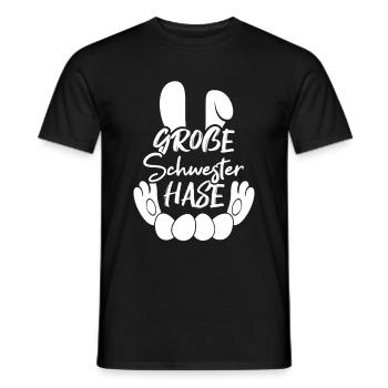Grande Soeur Lapin Pâques, Familles de Lapins, Pâques - T-shirt homme - noir - Devant - AI Model Male 178 light (178cm)
