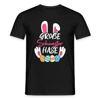 Big Sister Bunny Easter Bunny Family Outfit - Men's T-Shirt - black - Front - AI Model Male 178 light (178cm)