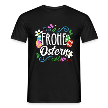 Joyeuses Pâques - T-shirt homme - noir - Devant - AI Model Male 178 light (178cm)