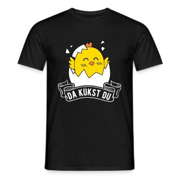 Là vous poussin Oeufs de Pâques Enfants Poulet - T-shirt homme - noir - Devant - AI Model Male 178 light (178cm)
