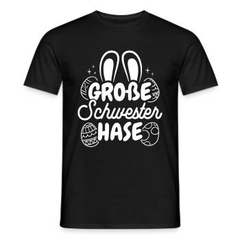 Big Sister Bunny Easter Bunny Family Outfit - Men's T-Shirt - black - Front - AI Model Male 178 light (178cm)