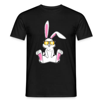 Cool Bunny avec lunettes de soleil Rabbit Bunny - T-shirt homme - noir - Devant - AI Model Male 178 light (178cm)