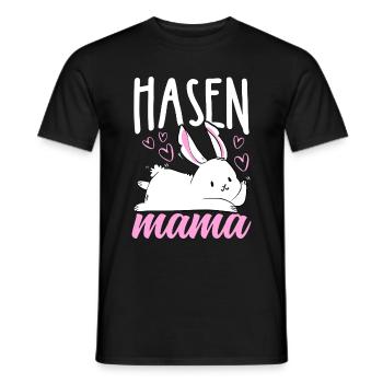 Maman Lapin Cadeau Lapins de Pâques Maman - T-shirt homme - noir - Devant - AI Model Male 178 light (178cm)
