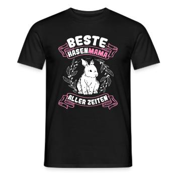 Best Bunny Mom Ever Bunny Rabbit - Men's T-Shirt - black - Front - AI Model Male 178 light (178cm)