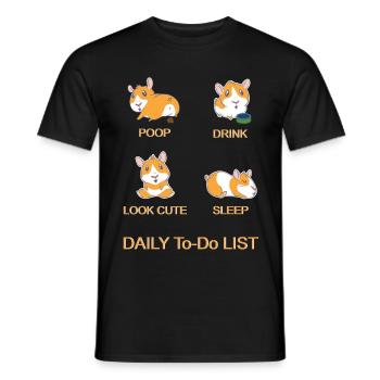 Liste des choses à faire pour les cochons d'Inde - Cochon d'Inde - T-shirt homme - noir - Devant - AI Model Male 178 light (178cm)