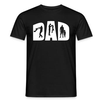 Father and Daughter Dad 2021 Father's Day Gift - Men's T-Shirt - black - Front - AI Model Male 178 light (178cm)