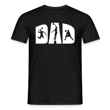 Volleyball Volleyball Papa Fête des Pères - T-shirt homme - noir - Devant - AI Model Male 178 light (178cm)