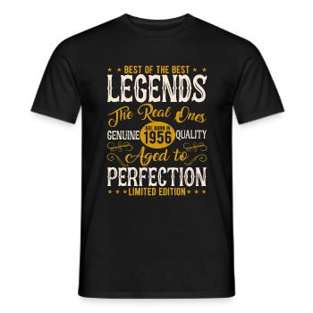Jahrgang 1956 Limitierte Auflage - Männer T-Shirt - Schwarz - Vorne - AI Model Male 178 light (178cm)