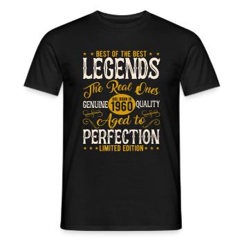 1960 Geschenk 65. Jubiläum 1960 Jahrgang 1960er Jahre - Männer T-Shirt - Schwarz - Vorne - AI Model Male 178 light (178cm)