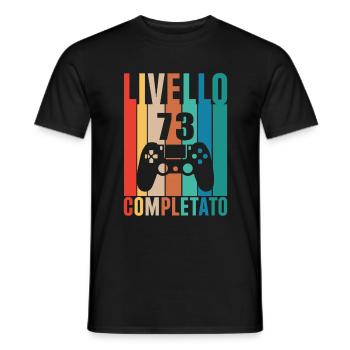 Level 73 - Men's T-Shirt - black - Front - AI Model Male 178 light (178cm)