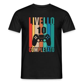 Level 10 - Men's T-Shirt - black - Front - AI Model Male 178 light (178cm)