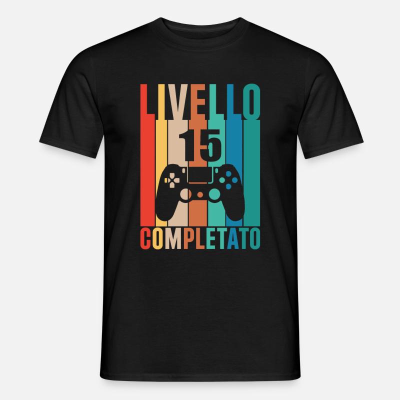 Stufe 15 - Männer T-Shirt - Schwarz